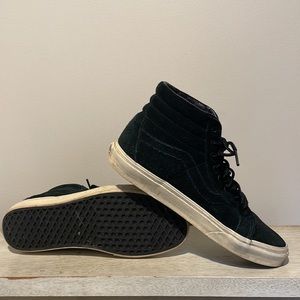 Vans sk8-hi black white sole classic skate shoe limited run punk turnstile hxc